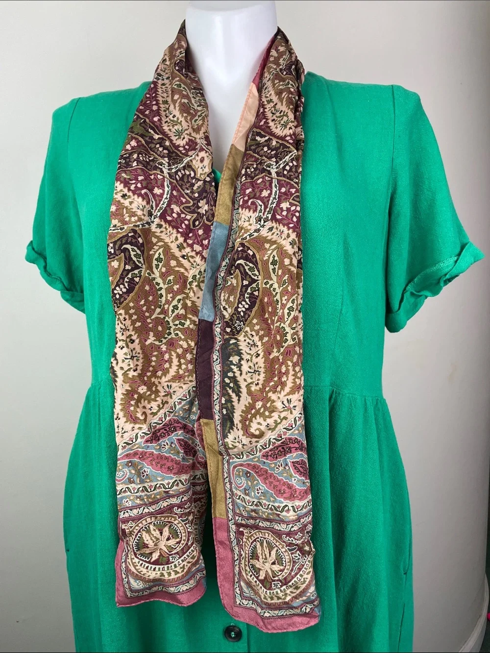 Vintage Rectangular Scarf Multicolor